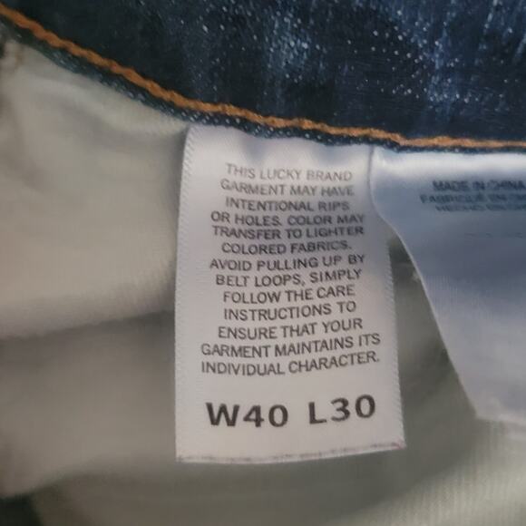 Lucky Brand Men's Jeans Style 181 Size 40/30 Relaxed Straight Mid Wash Classic - Picture 8 of 9